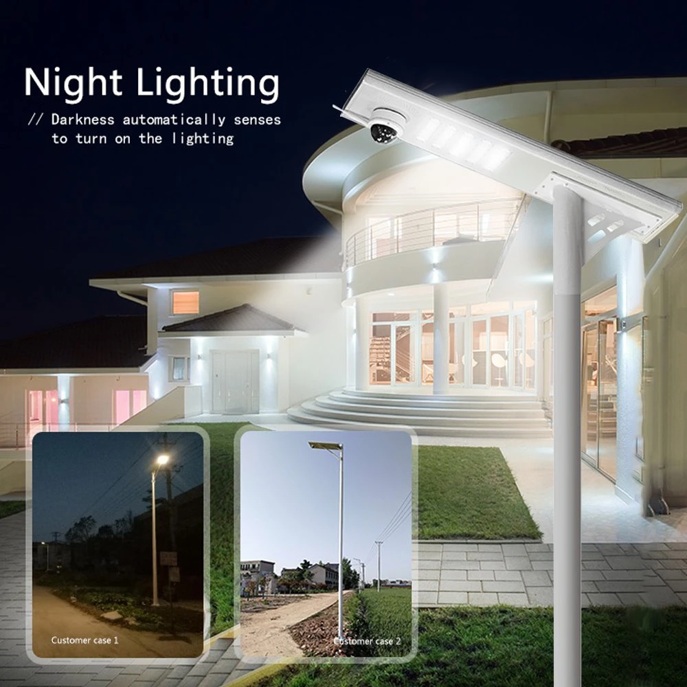  1080P CCTV Monitoring Camera 60W LED Solar Street Light