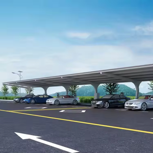 60KW Commercial & Residential Solar Carport Waterproof Aluminum PV Car Parking System