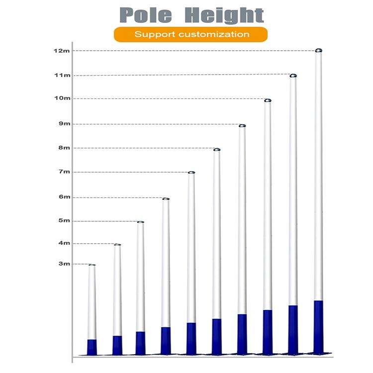 Driveway Multi-functional Stainless Steel Solar Lamp Pole