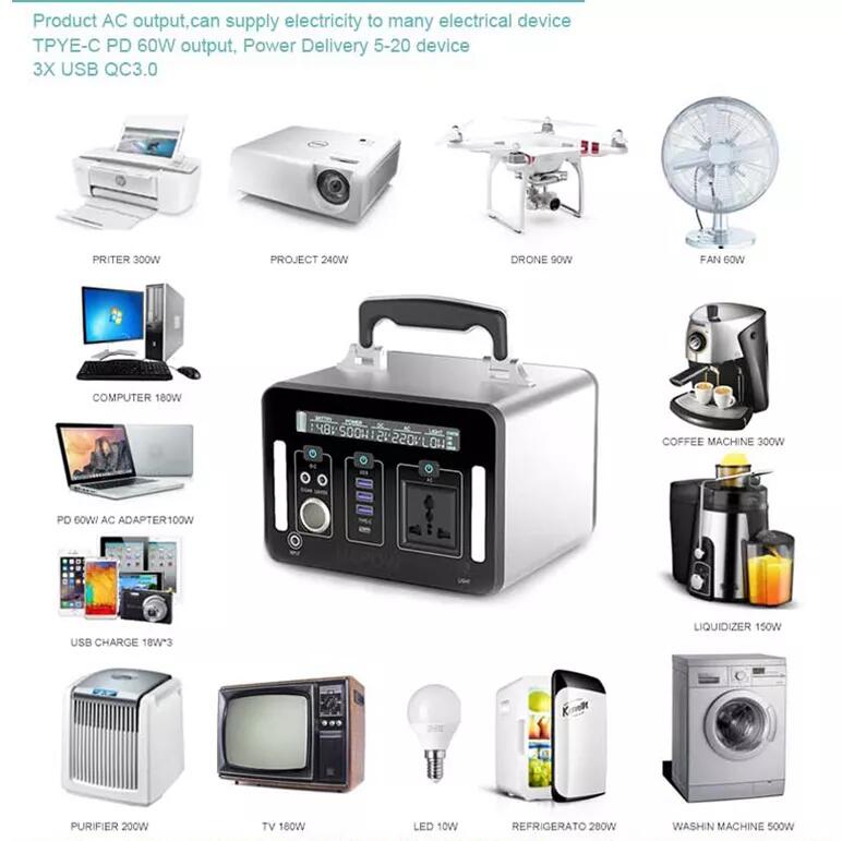 NEW 220v Mobile Battery Security Portable Rechargeable Power Station