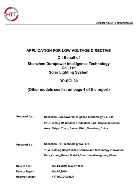 IEC60598 Certificate