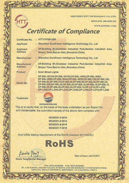 RoHS Certificate