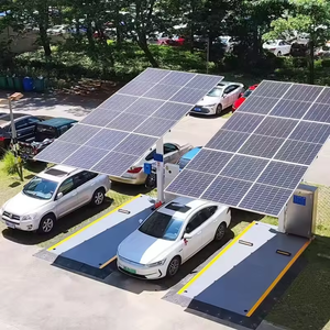 60KW Commercial & Residential Solar Carport Waterproof Aluminum PV Car Parking System