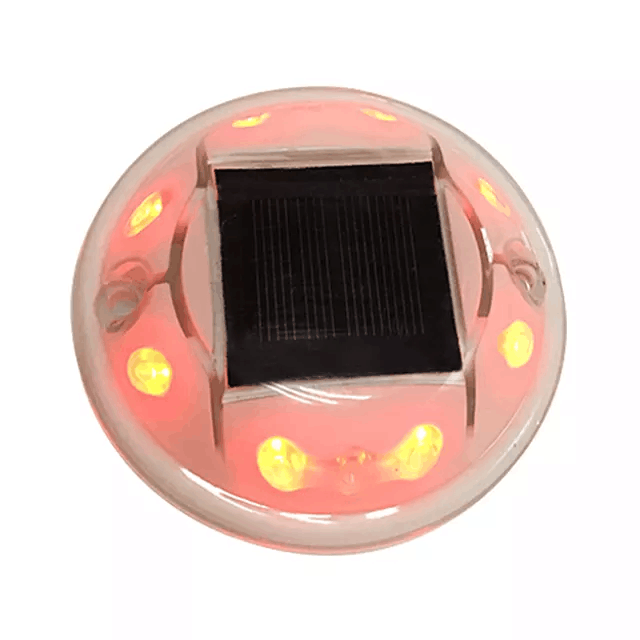 Two side cat eye Plastic round Road Stud Waterproof Solar powered Traffic Road Marker