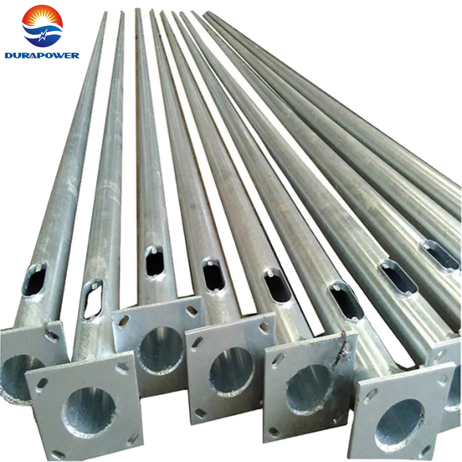 Customized Hot Galvanized Stainless Solar Street Lamp Post