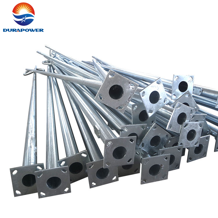 Customized Hot Galvanized Stainless Solar Street Lamp Post